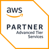 AWS Single partner badge - tier with dark background AWS Single partner badge - tier with dark background