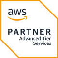 AWS Single partner badge - tier with dark background